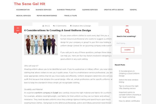 senegalhit.com site used Plain Blog