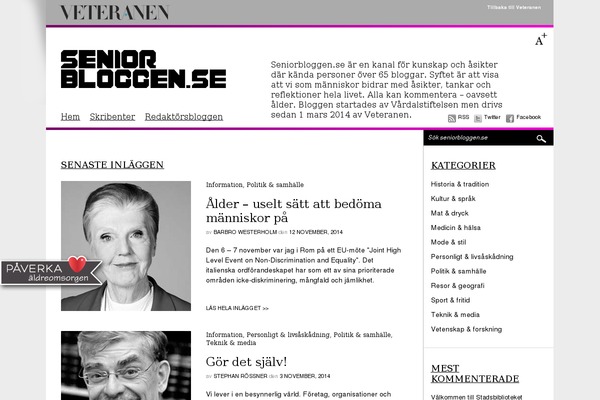 seniorbloggen.se site used Thesimplest