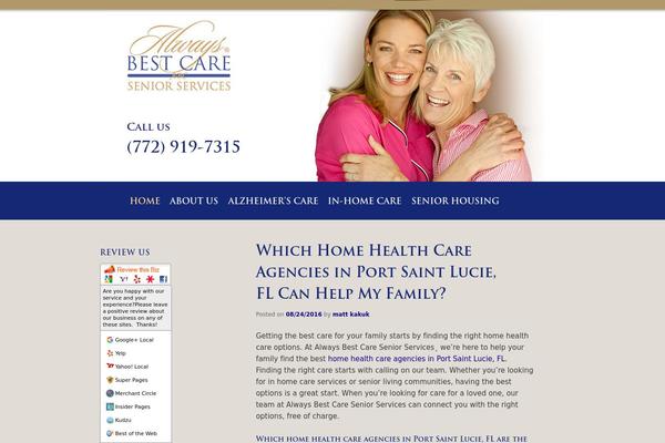 seniorhomecareportsaintlucie.com site used Twenty Eleven