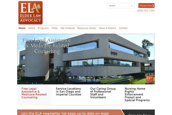 seniorlaw-sd.org site used Ela