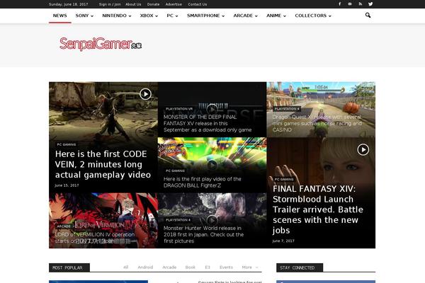 senpaigamer.com site used DooPlay