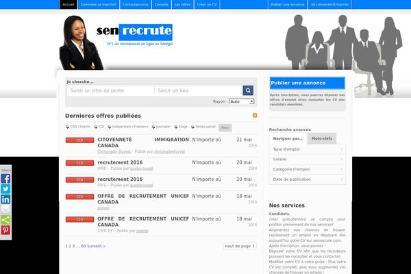 Jobroller theme site design template sample