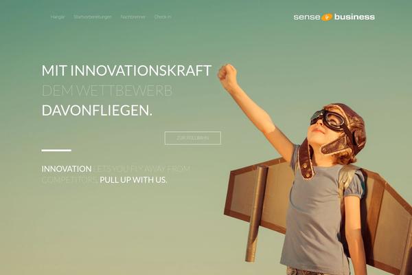 Sense theme site design template sample