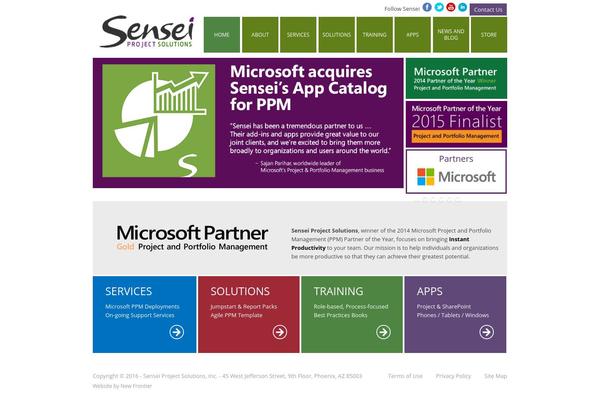 Sensei theme site design template sample