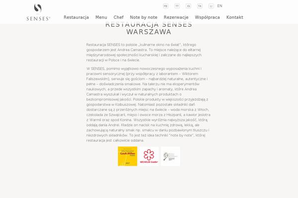 sensesrestaurant.pl site used Senses
