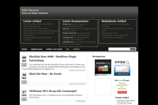 Site using WP-Click-Tracker plugin