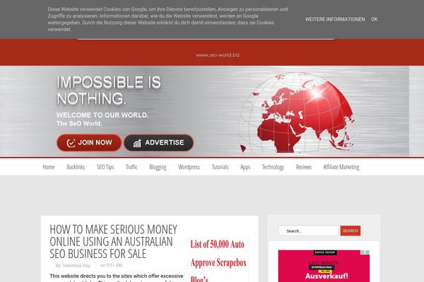 Blueblog theme site design template sample