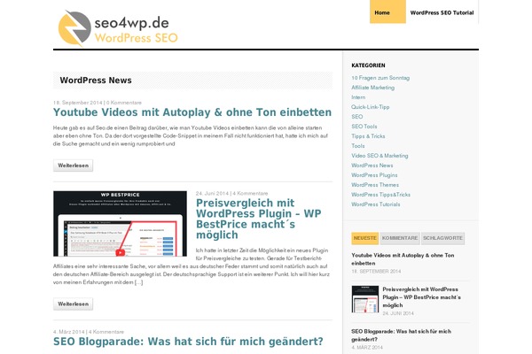 seo4wp.de site used Delicious Magazine