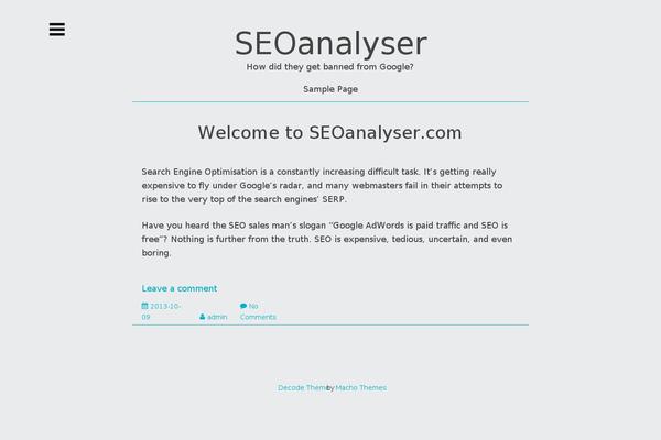 Decode theme site design template sample