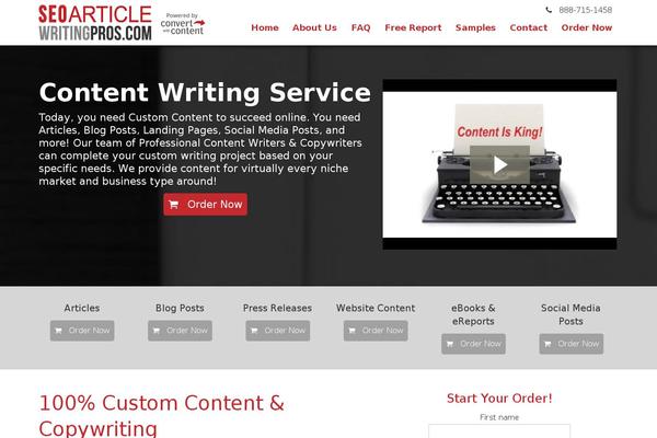 seoarticlewritingpros.com site used Clarity-theme