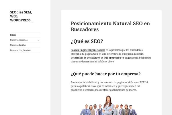 Site using CPO Widgets plugin