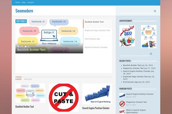 AquaMag theme site design template sample