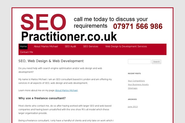 Site using Contact Me plugin