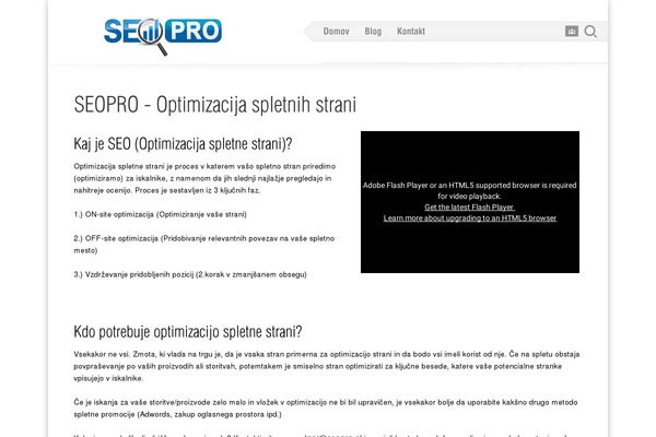 seopro.si site used Longpage