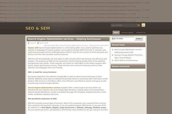 Chocolate-lite theme site design template sample