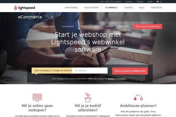 Lightspeed theme site design template sample