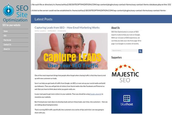 Site using Easy Contact Forms plugin