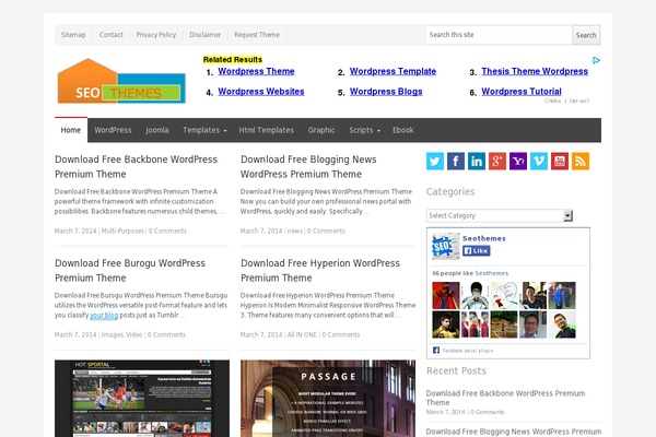 NewsPlus theme site design template sample