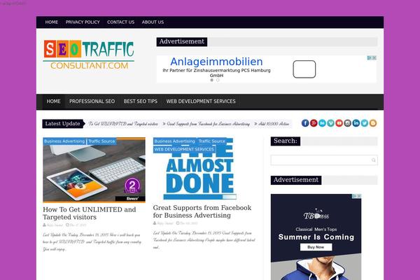 SaladMag theme site design template sample