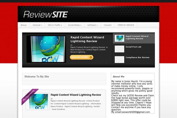 Proreview theme site design template sample