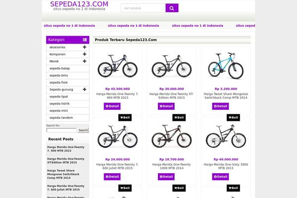 sepeda123.com site used Wp-bagus