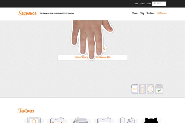 Sequence theme site design template sample