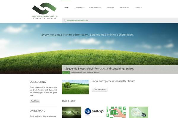 Novus theme site design template sample