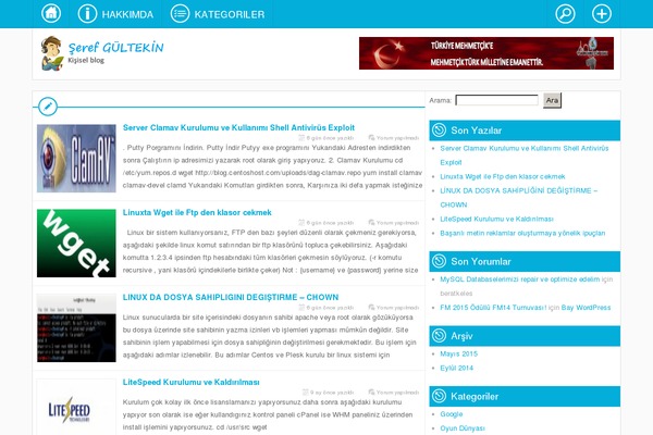 serefgultekin.com site used Bislog