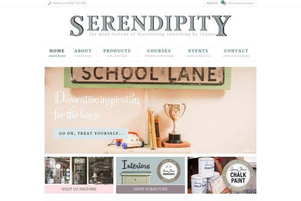 Serendipity theme site design template sample