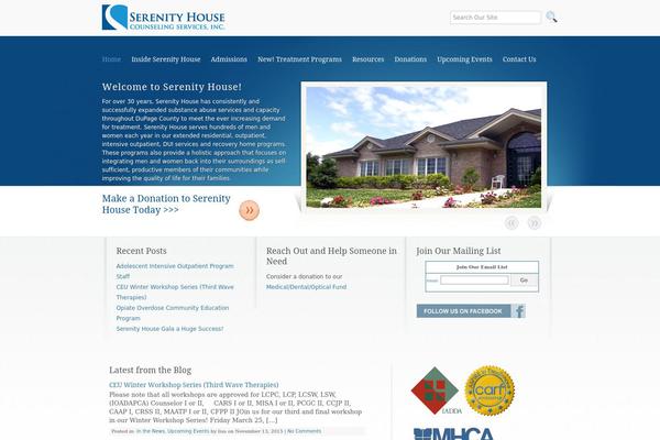 Serenity theme site design template sample