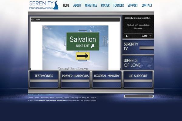 Serenity theme site design template sample