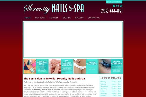Serenity theme site design template sample