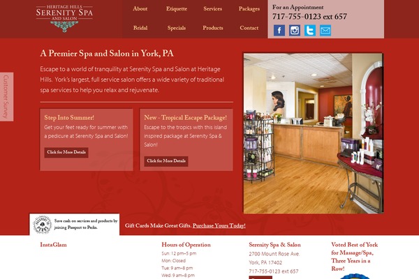 serenityspayork.com site used Serenityspa