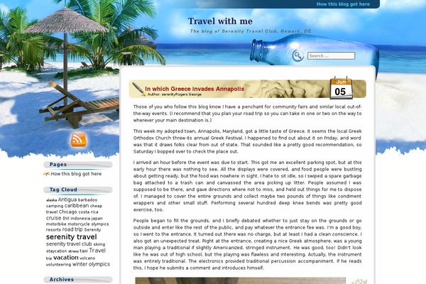 Beach Holiday theme site design template sample
