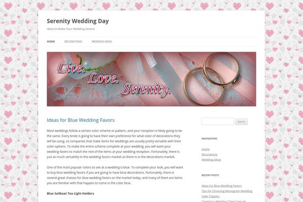 serenityweddingday.com site used Serenity