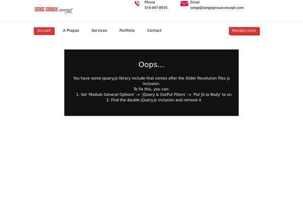 sergegirouxconcept.com site used Jannal