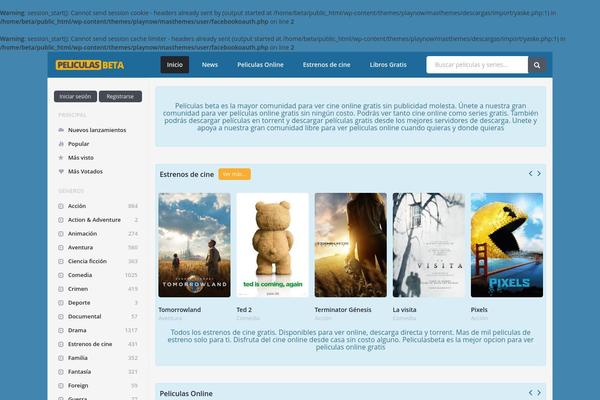 seriesbeta.com site used Playnow