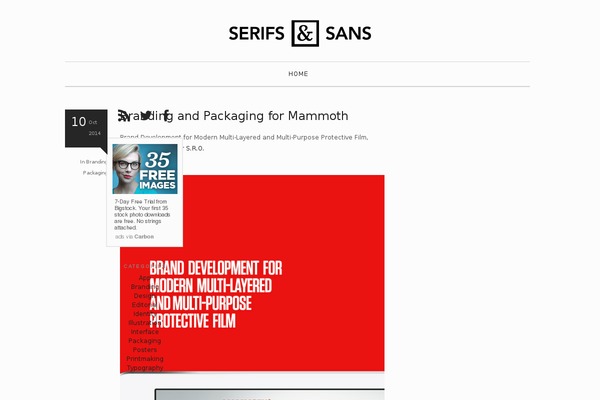 serifsandsans.com site used Mero-blog