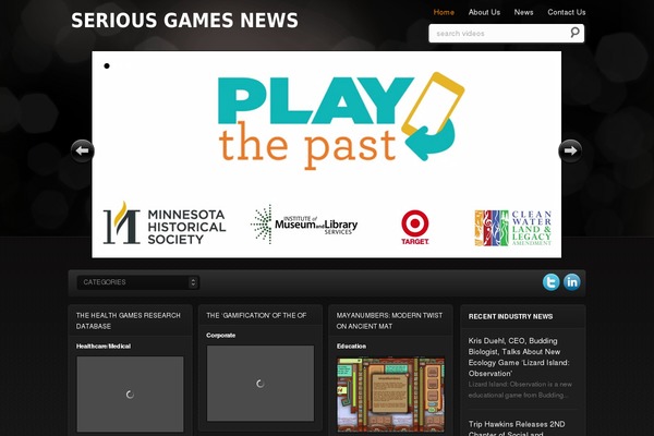 seriousgamesnews.com site used Theme1418