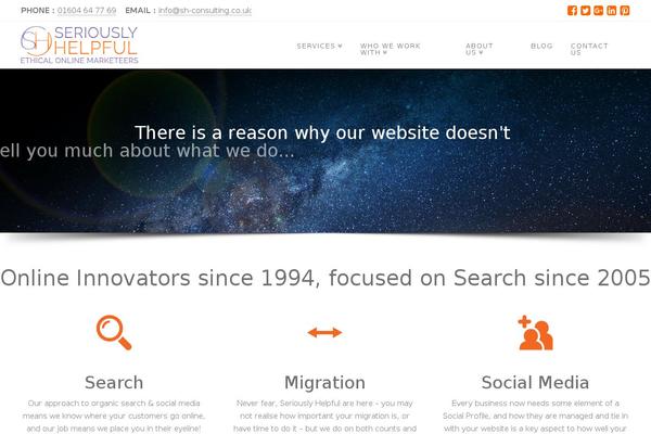 X Child theme site design template sample