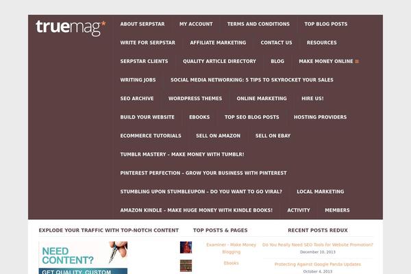 PinThis theme site design template sample