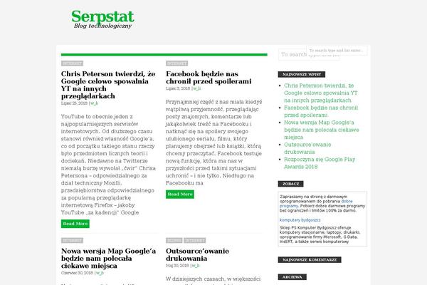 Blog Start theme site design template sample