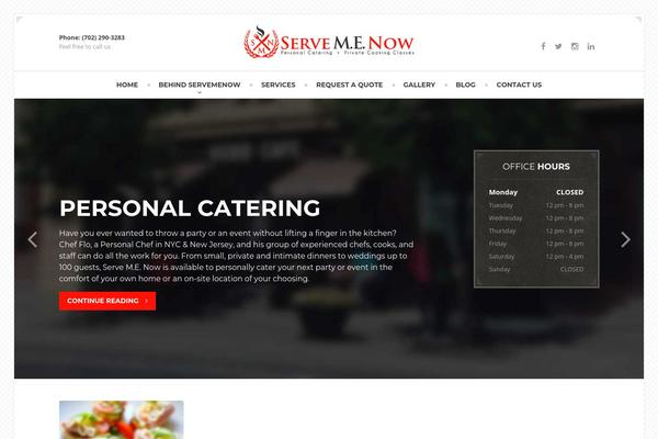 servemenow.org site used Restaurant PT