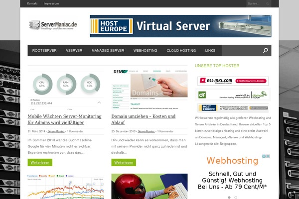 Server theme site design template sample
