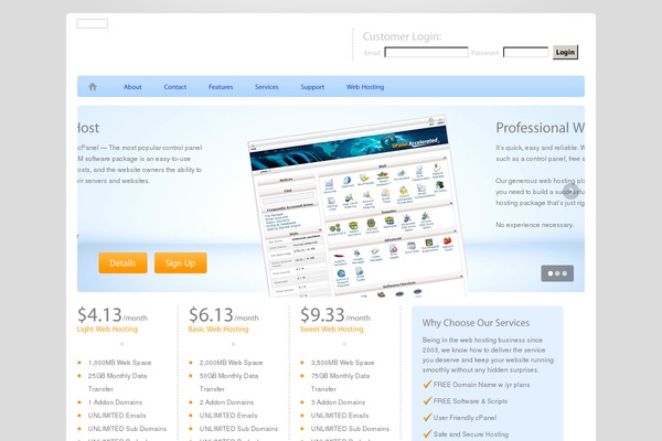 Custom theme site design template sample