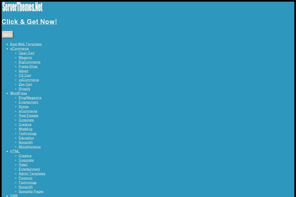 Blueblog theme site design template sample