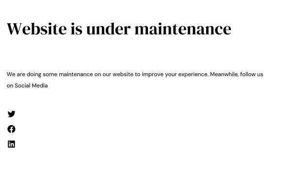 Site using WP Maintenance Mode plugin