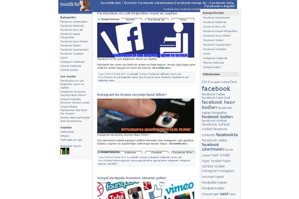 Facebook theme site design template sample