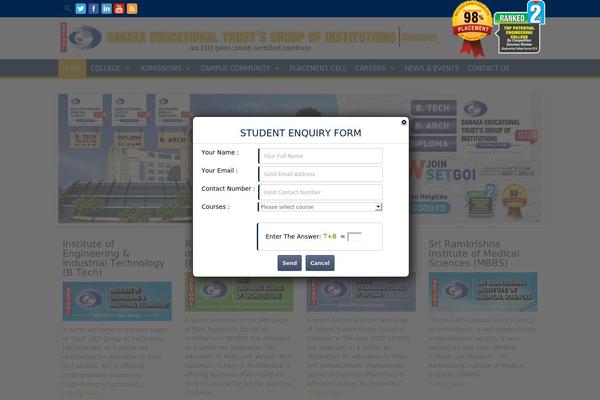 Campus theme site design template sample