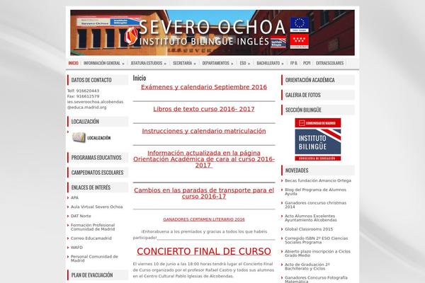 severochoa.com site used Newspulse